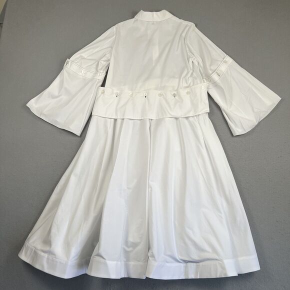 Rosie Assoulin Unella Dress Women’s 2 White Midi Convertible Bell Collared‎ - Picture 12 of 16